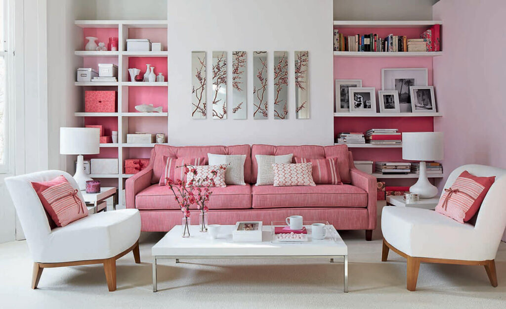 Pink Living Rooms