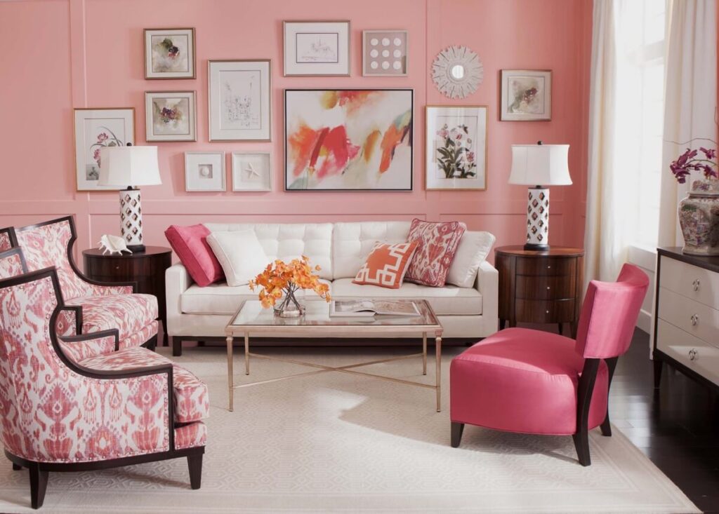 Pink Living Rooms