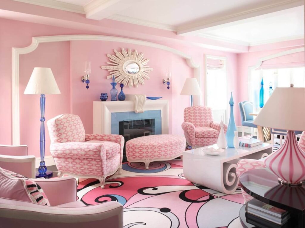 Pink Living Rooms