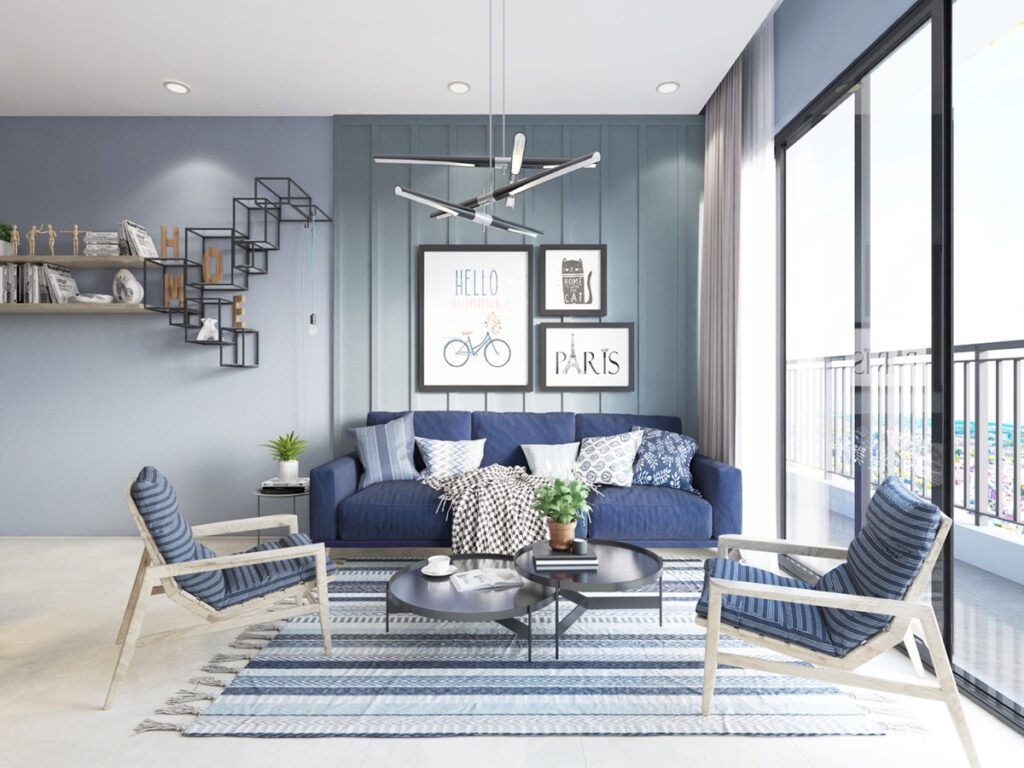 Blue Living Rooms To Relax