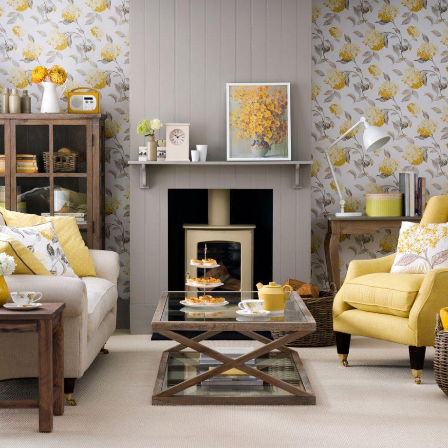 Yellow and grey living room ideas